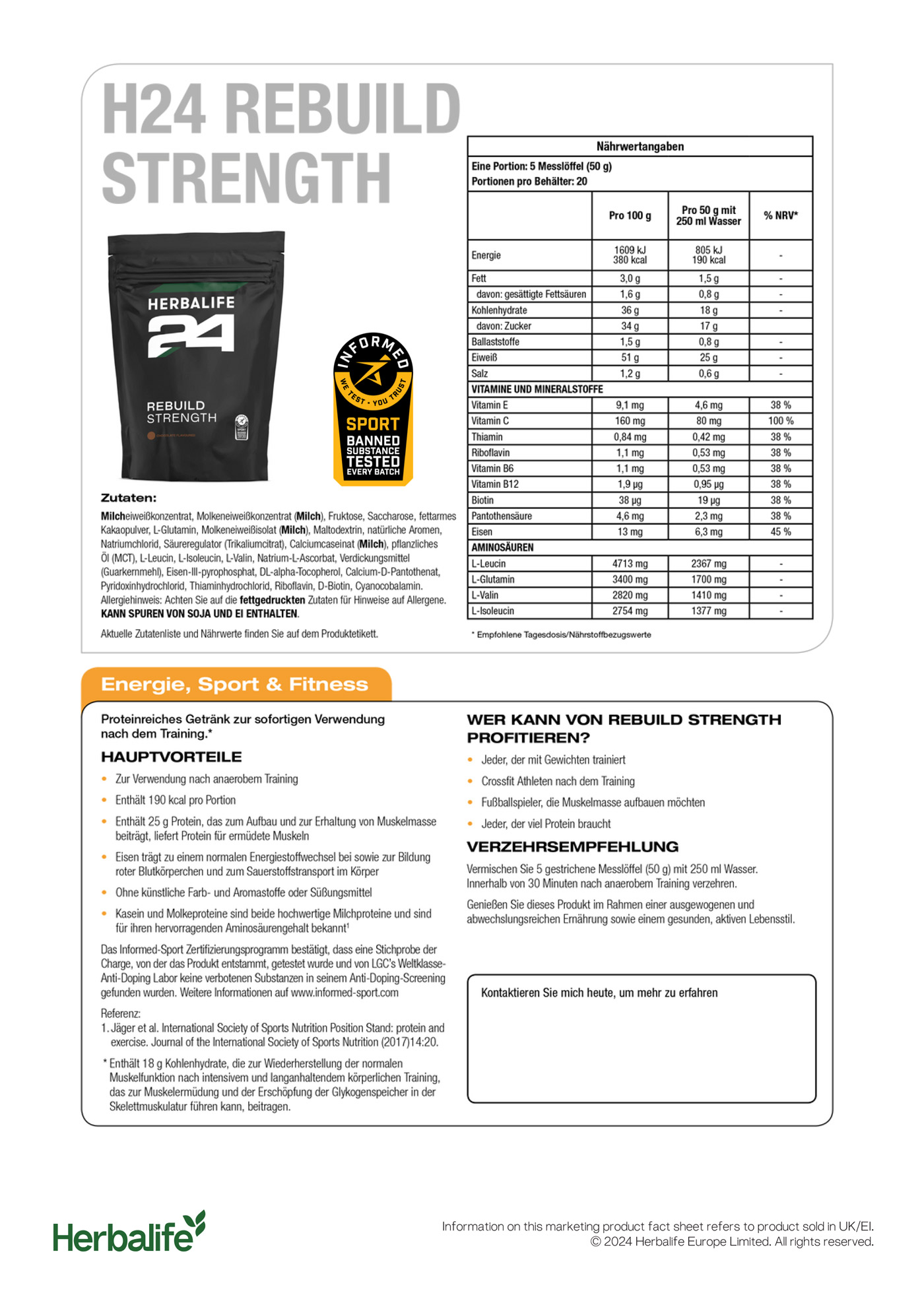 Herbalife24 Rebuild Strength (ref: 403K)